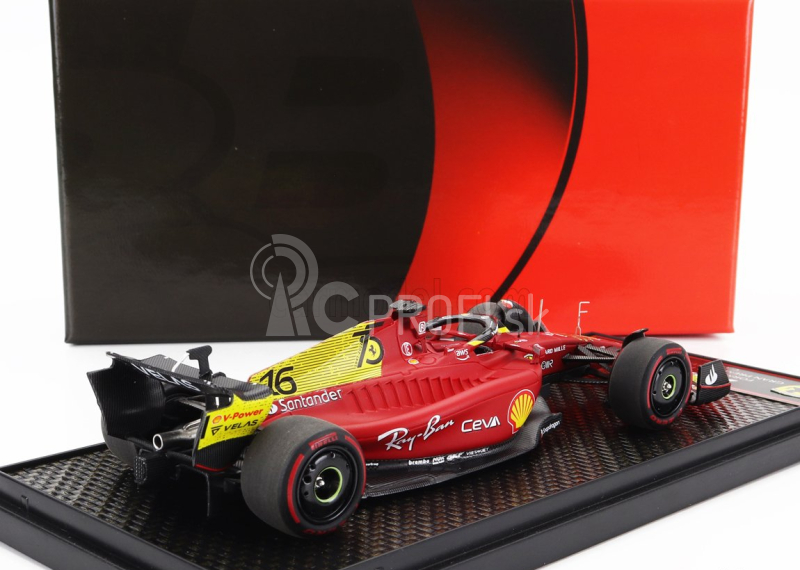 Bbr-models Ferrari F1-75 Scuderia Ferrari N 16 2. Monza Taliansko (pole position) Gp 2022 Charles Leclerc 1:43 Červeno-žltá