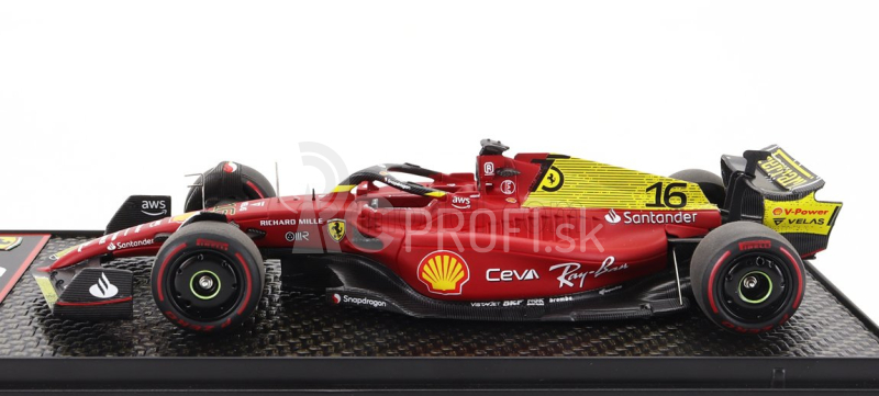 Bbr-models Ferrari F1-75 Scuderia Ferrari N 16 2. Monza Taliansko (pole position) Gp 2022 Charles Leclerc 1:43 Červeno-žltá