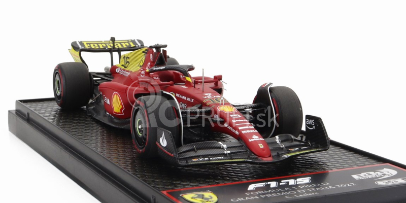 Bbr-models Ferrari F1-75 Scuderia Ferrari N 16 2. Monza Taliansko (pole position) Gp 2022 Charles Leclerc 1:43 Červeno-žltá