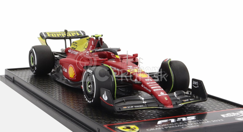 Bbr-models Ferrari F1-75 Scuderia Ferrari N 55 4. Monza Italy Gp 2022 Carlos Sainz 1:43 Červeno-žltá