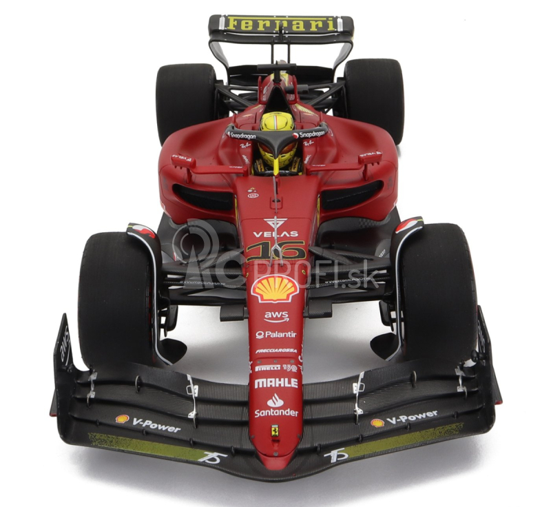 Bbr-models Ferrari F1-75 Team Scuderia Ferrari N 16 Pole Position a 2. miesto Monza Italy Gp 2022 Charles Leclerc 1:18 Červeno-žltá