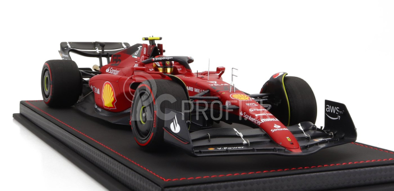 Bbr-models Ferrari F1-75 Team Scuderia Ferrari N 55 2nd Bahrain Gp 2022 Carlos Sainz - Con Vetrina - S vitrínou 1:18 Red