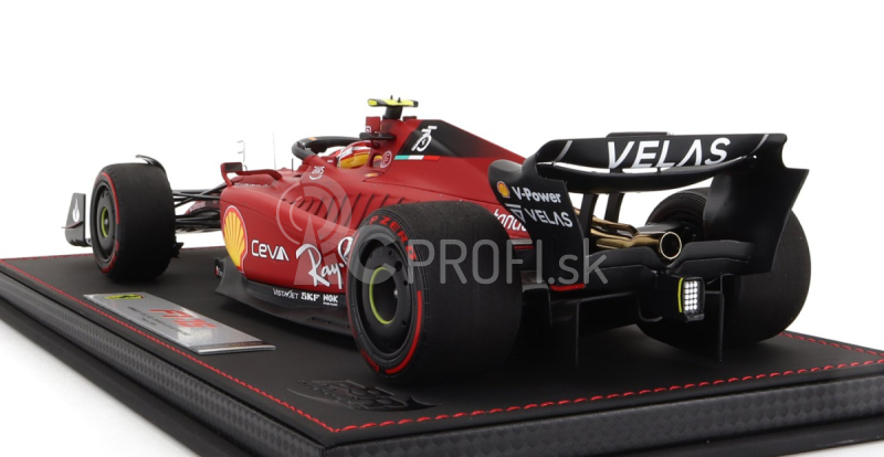 Bbr-models Ferrari F1-75 Team Scuderia Ferrari N 55 2nd Bahrain Gp 2022 Carlos Sainz - Con Vetrina - S vitrínou 1:18 Red