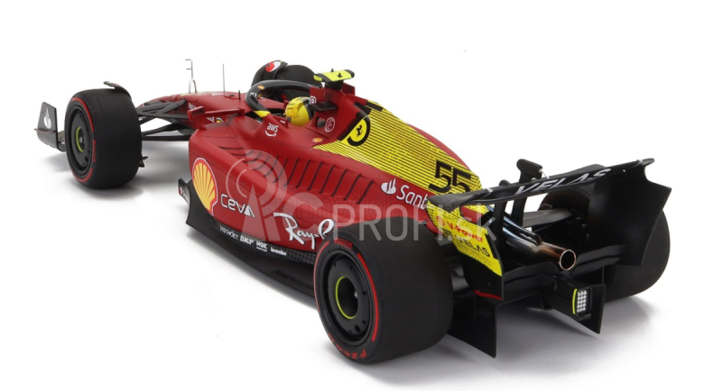 Bbr-models Ferrari F1-75 Team Scuderia Ferrari N 55 4. Monza Italy Gp 2022 Carlos Sainz 1:18 Červeno-žltá