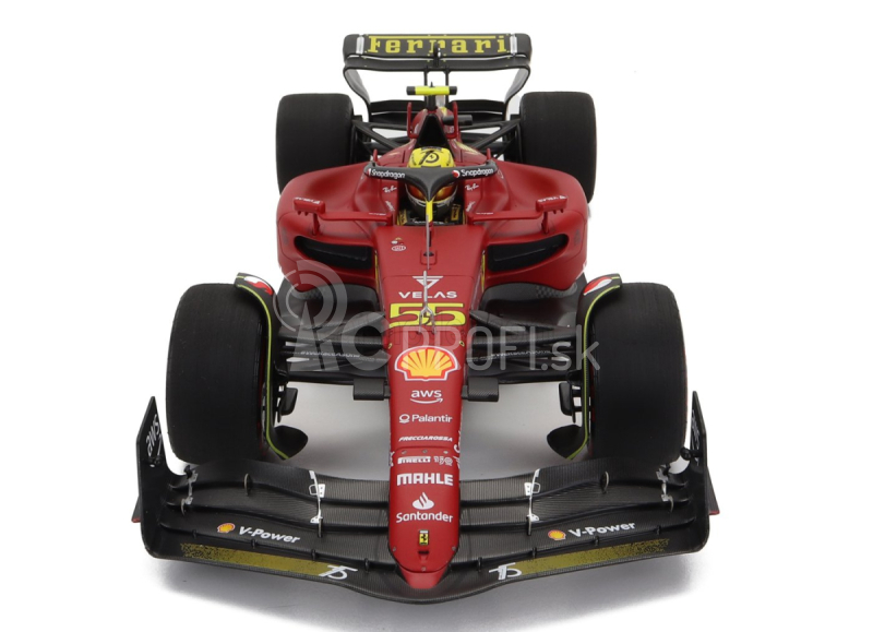 Bbr-models Ferrari F1-75 Team Scuderia Ferrari N 55 4. Monza Italy Gp 2022 Carlos Sainz 1:18 Červeno-žltá