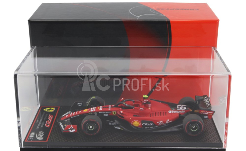 Bbr-models Ferrari F1 Sf-23 Team Scuderia Ferrari N 55 4th Bahrain Gp 2023 Carlos Sainz 1:43 Red Black