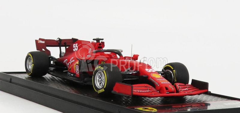 Bbr-models Ferrari F1 Sf21 Team Scuderia Ferrari Mission Winnow N 55 4. Emilia Romagna Taliansko Gp - žlté pneumatiky 2021 Carlos Sainz 1:43 červená