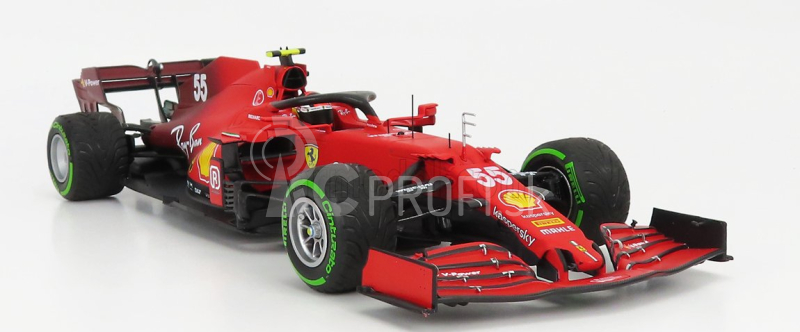 Bbr-models Ferrari F1 Sf21 Team Scuderia Ferrari Mission Winnow N 55 5. Emilia Romagna Taliansko Gp - Intermediate Rain Tires 2021 Carlos Sainz Jr. 1:18 Red