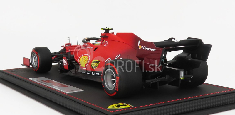 Bbr-models Ferrari F1 Sf21 Team Scuderia Ferrari Mission Winnow N 55 5. Emilia Romagna Taliansko Gp - Mäkké červené pneumatiky 2021 Carlos Sainz Jr. - Con Vetrina - S vitrínou 1:18 Červená