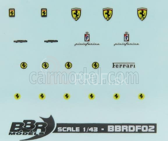 Bbr-models Ferrari obtlačky - vysoká kvalita - s vláknami skutočného chrómu 1:43 /