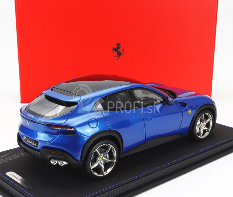 Bbr-models Ferrari Purosangue Suv 2022 - Con Vetrina - S vitrínou 1:18 Blu Corsa - Blue Met