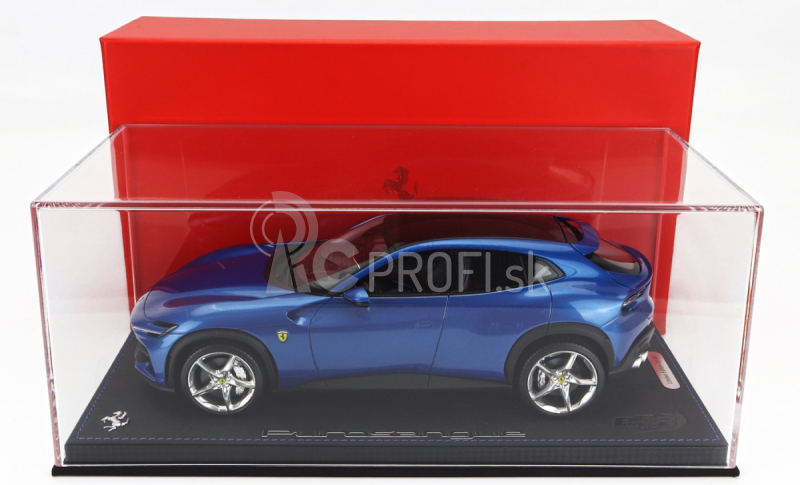 Bbr-models Ferrari Purosangue Suv 2022 - Con Vetrina - S vitrínou 1:18 Blu Corsa - Blue Met