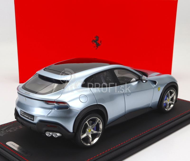 Bbr-models Ferrari Purosangue Suv 2022 - Con Vetrina - S vitrínou 1:18 Grigio Alloy - Blue Grey Met