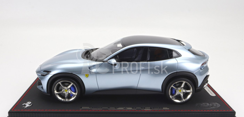 Bbr-models Ferrari Purosangue Suv 2022 - Con Vetrina - S vitrínou 1:18 Grigio Alloy - Blue Grey Met