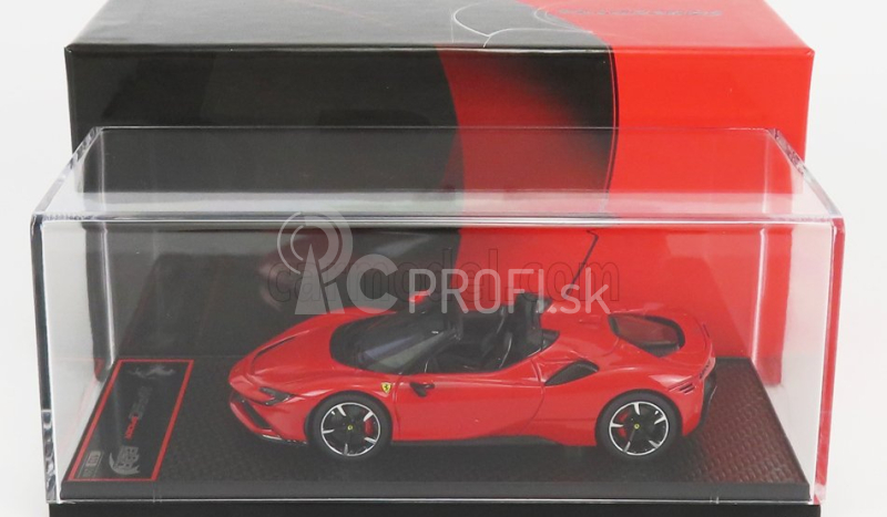 Bbr-models Ferrari Sf90 Stradale Hybrid Spider 1000hp Open Roof 2020 1:43 Rosso Corsa - červená