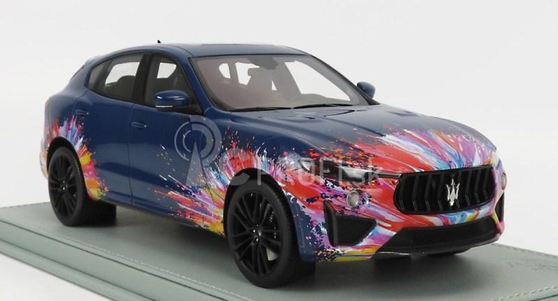 Bbr-models Maserati Levante Trofeo 2021 - Fuoriserie Edition - Con Vetrina - S vitrínou 1:18 Blue