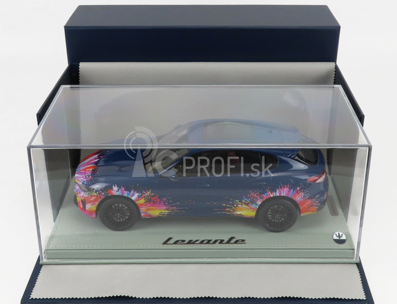 Bbr-models Maserati Levante Trofeo 2021 - Fuoriserie Edition - Con Vetrina - S vitrínou 1:18 Blue