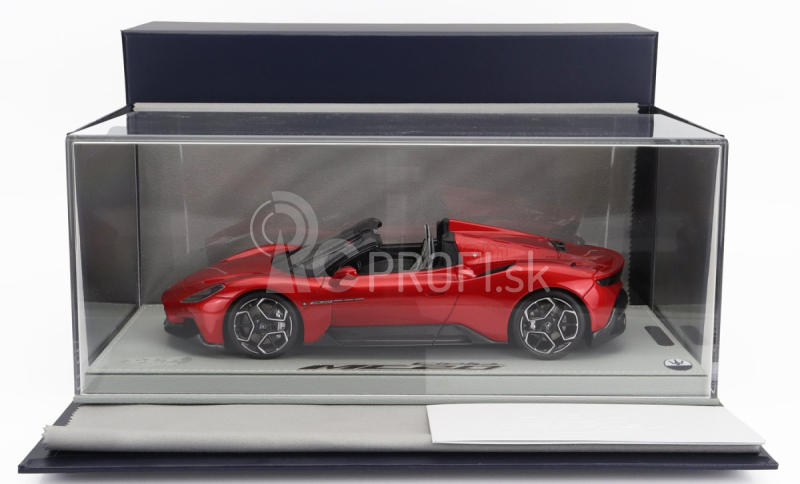 Bbr-models Maserati Mc20 Cielo Spider 2022 - Con Vetrina - S vitrínou 1:18 Rosso Vincente - Red Met