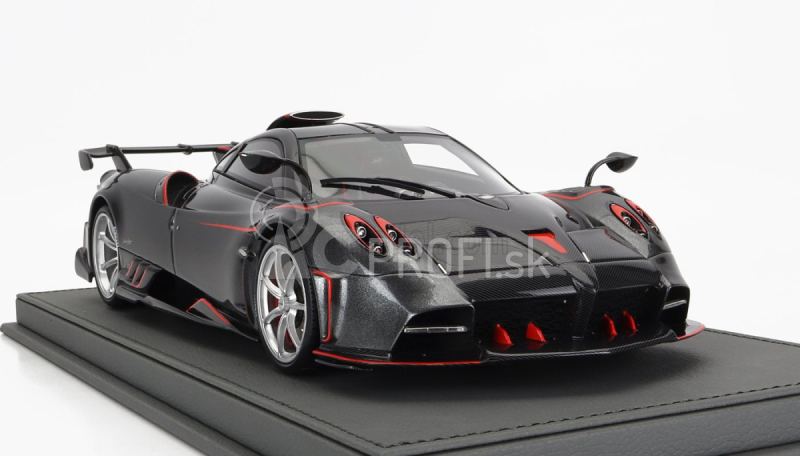 Bbr-models Pagani Imola 2020 - Con Vetrina - S vitrínou 1:18 Tmavo šedá s červenou