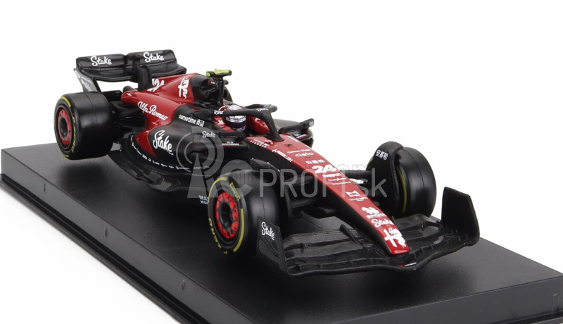 Bburago Alfa Romeo F1 C43 Team Stake N 24 Season 2023 Guanyu Zhou 1:43, čierna