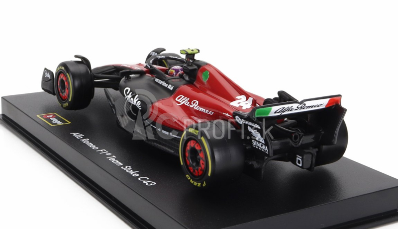 Bburago Alfa Romeo F1 C43 Team Stake N 24 Season 2023 Guanyu Zhou 1:43, čierna