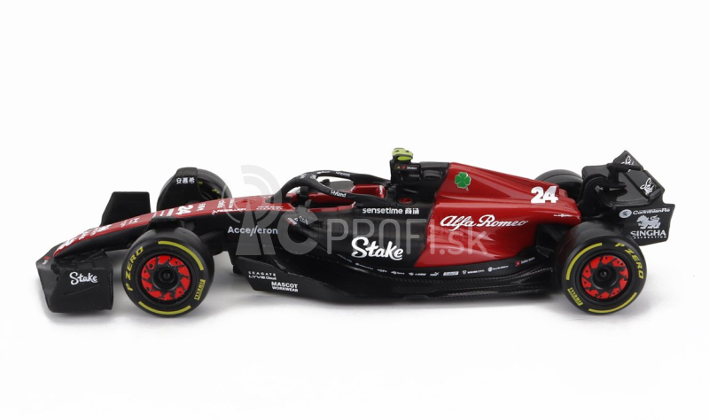 Bburago Alfa romeo F1 C43 Team Stake N 24 Season 2023 Guanyu Zhou 1:43 čierno-červená