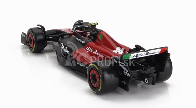 Bburago Alfa romeo F1 C43 Team Stake N 24 Season 2023 Guanyu Zhou 1:43 čierno-červená