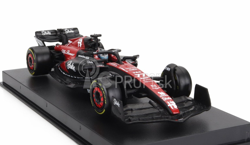 Bburago Alfa romeo F1 C43 Team Stake N 77 Season 2023 Valtteri Bottas 1:43, čierna