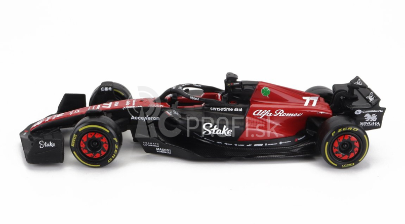 Bburago Alfa romeo F1 C43 Team Stake N 77 Season 2023 Valtteri Bottas 1:43 červeno-čierna