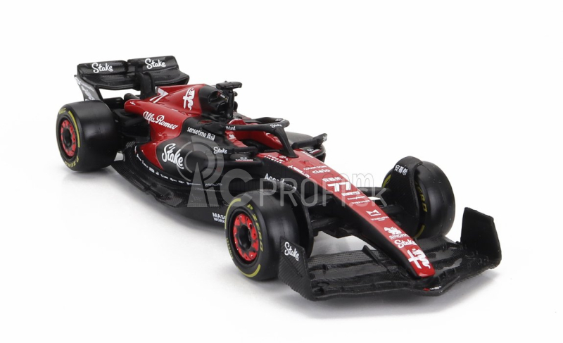 Bburago Alfa romeo F1 C43 Team Stake N 77 Season 2023 Valtteri Bottas 1:43 červeno-čierna