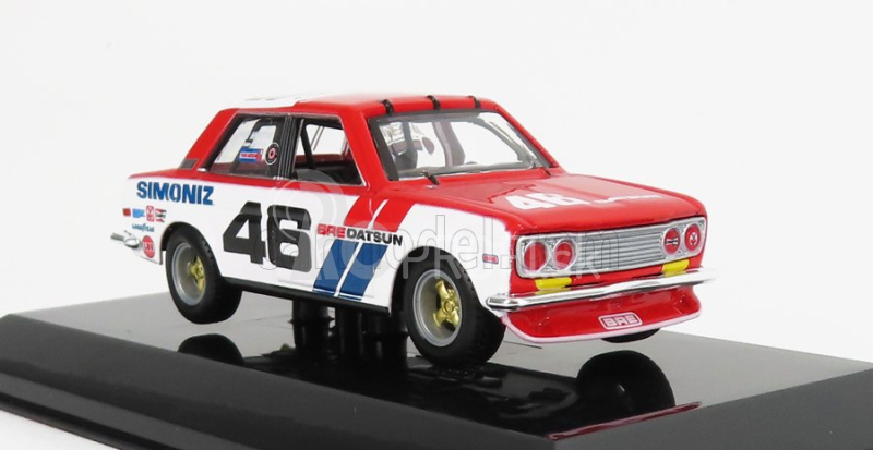 Bburago Datsun 510 Bre N 46 Racing 1972 1:43 bielo-modro-červená