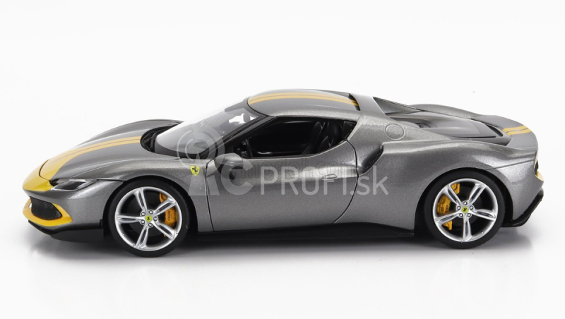 Bburago Ferrari 296 Gtb Assetto Fiorano 2022 1:18 sivo-žltá