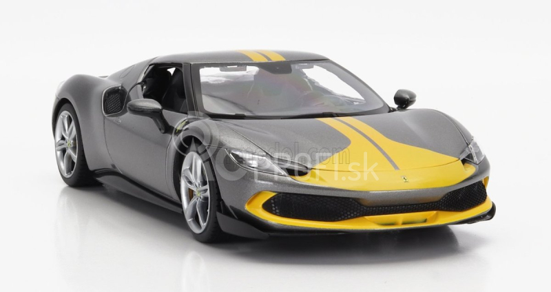 Bburago Ferrari 296 Gtb Assetto Fiorano 2022 1:18 sivo-žltá