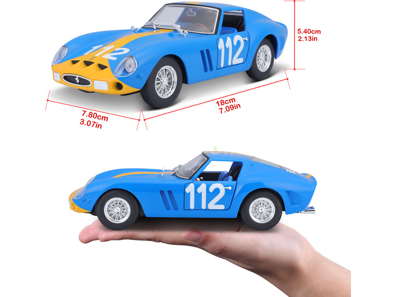 Bburago Ferrari GTO 250 1:24 Kit modrá