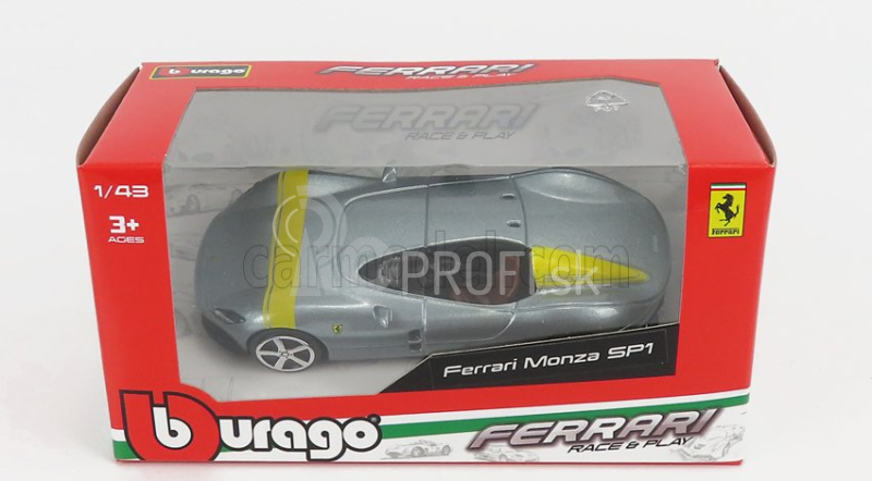 Bburago Ferrari Monza SP1 1:43 strieborná