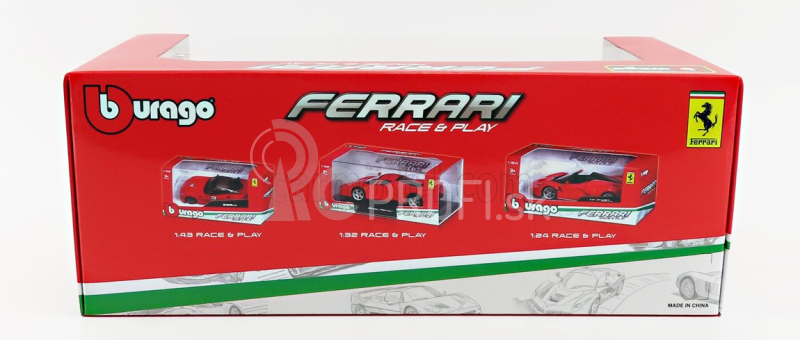 Bburago Ferrari SF90 Spider 1:18 žltá metalíza