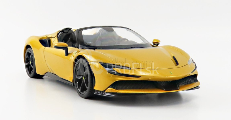 Bburago Ferrari SF90 Spider 1:18 žltá metalíza