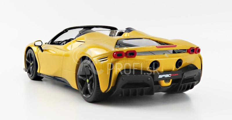 Bburago Ferrari SF90 Spider 1:18 žltá metalíza