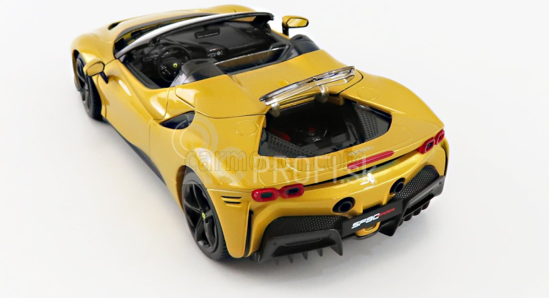 Bburago Ferrari SF90 Spider 1:18 žltá metalíza