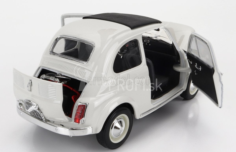 Bburago Fiat 500f Closed Roof 1965 1:16 biela