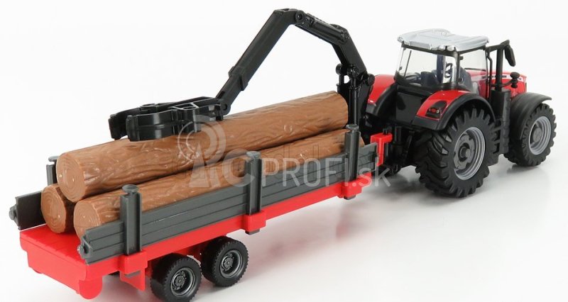 Bburago Massey Ferguson 8740S s drevom