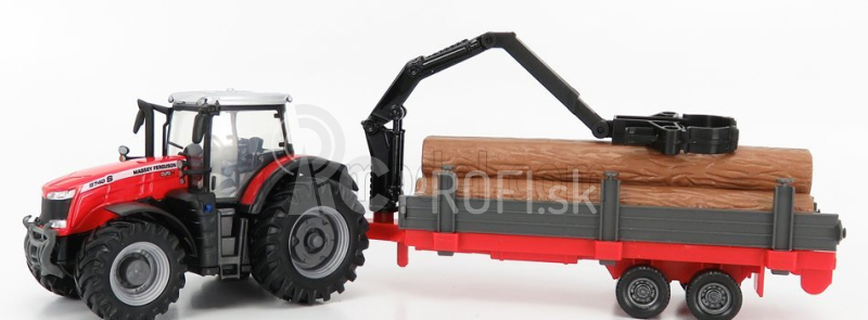 Bburago Massey Ferguson 8740S s drevom