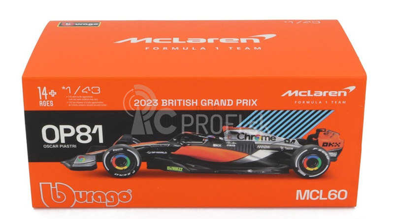 Bburago Mclaren F1 Mcl60 Team Mclaren N 81 1:43, oranžová