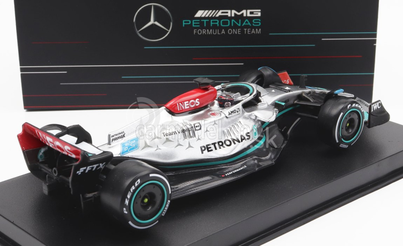 Bburago Mercedes gp F1 W13e Team Mercedes-amg Petronas F1 N 63 1:43, strieborná