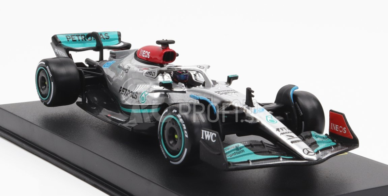 Bburago Mercedes gp F1 W13e Team Mercedes-amg Petronas F1 N 63 1:43, strieborná