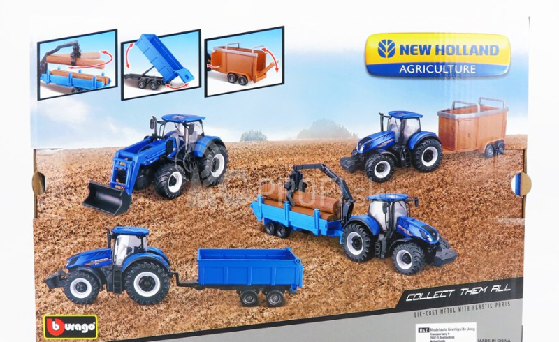 Bburago New Holland T7.315 s doplnkami (darčekové balenie)