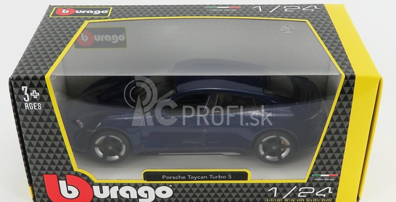 Bburago Porsche Taycan Turbo S 2019 Carrara 1:24 biela