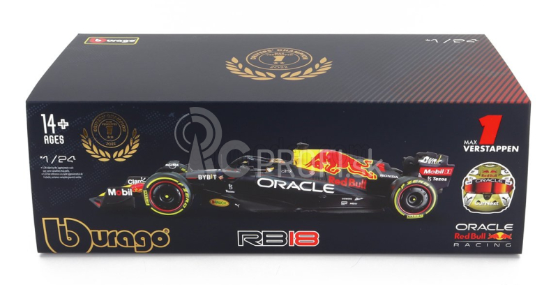 Bburago Red bull F1 Rb18 Team Oracle Red Bull Racing N 1 1:24, tmavomodrá