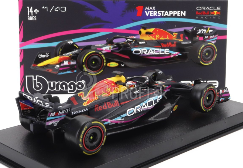 Bburago Red bull F1 Rb19 Team Oracle Red Bull Racing N 1 1:43, tmavomodrá