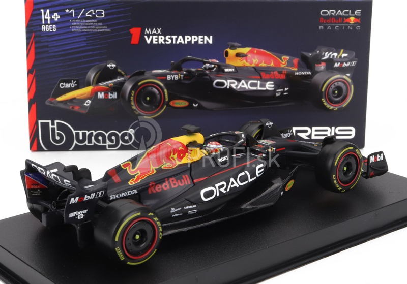 Bburago Red bull F1 Rb19 Team Oracle Red Bull Racing N 1 1:43, tmavomodrá